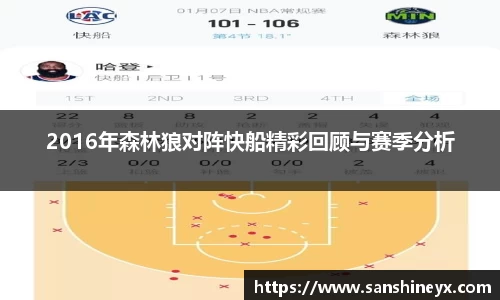 2016年森林狼对阵快船精彩回顾与赛季分析